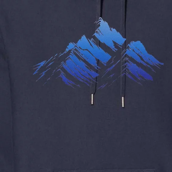 Blue Gradient Cool Premium Hoodie