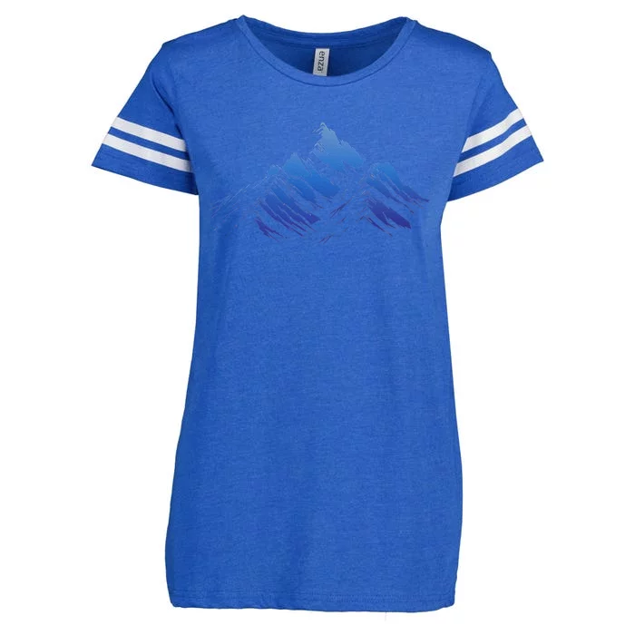 Blue Gradient Cool Enza Ladies Jersey Football T-Shirt