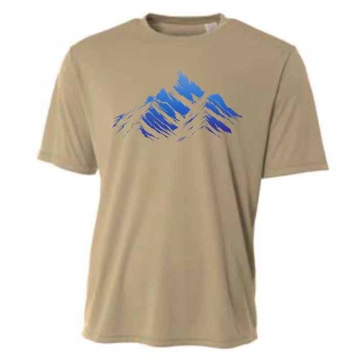 Blue Gradient Cool Cooling Performance Crew T-Shirt