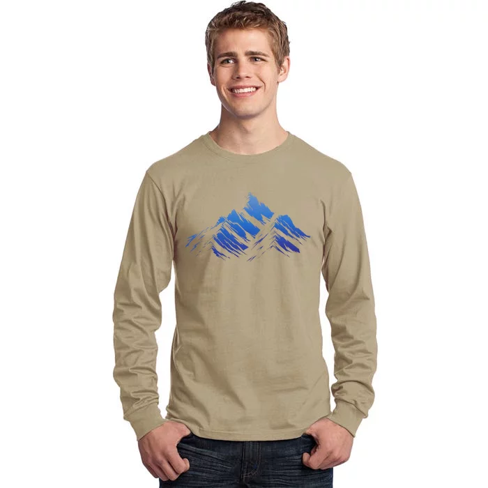 Blue Gradient Cool Tall Long Sleeve T-Shirt