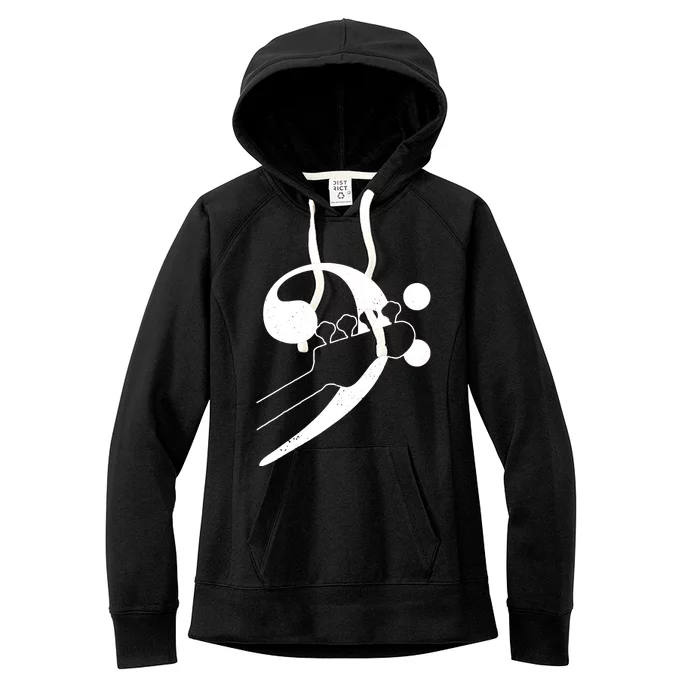 Bass Guitar Clef Bassist Musician Music Bass Player Gift Women's Fleece Hoodie