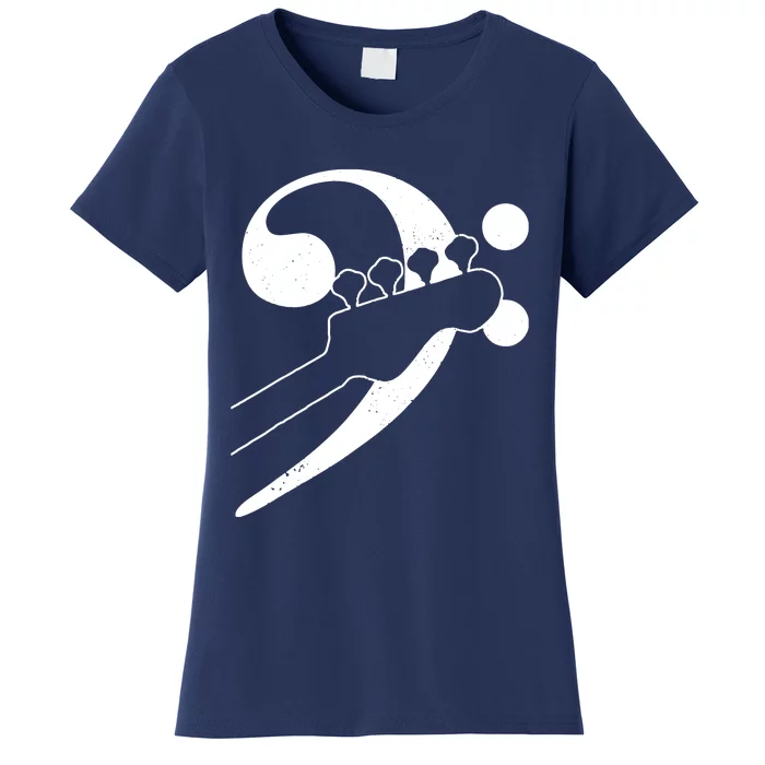 Bass Guitar Clef Bassist Musician Music Bass Player Gift Women's T-Shirt