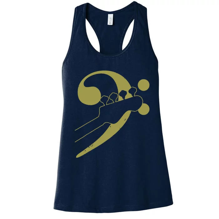 Bass Guitar Clef Bassist Musician Music Bass Player Gift Women's Racerback Tank