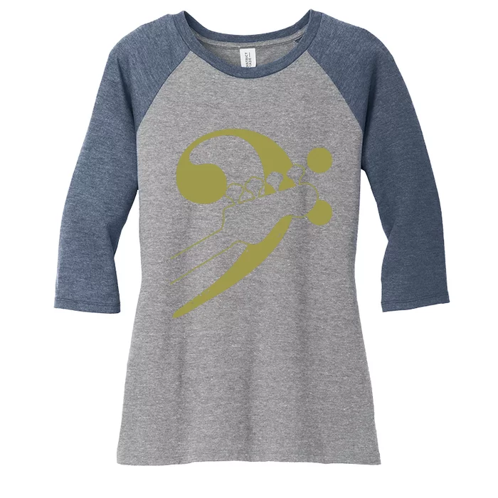 Bass Guitar Clef Bassist Musician Music Bass Player Gift Women's Tri-Blend 3/4-Sleeve Raglan Shirt