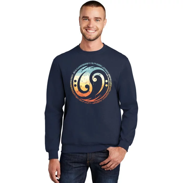 Bass Guitar Clef Yin Yang Vintage For Bassist Bass Player Sweatshirt