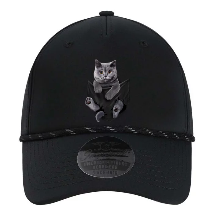 British Grey Cat In Pocket S Cats Gifts Performance The Dyno Cap