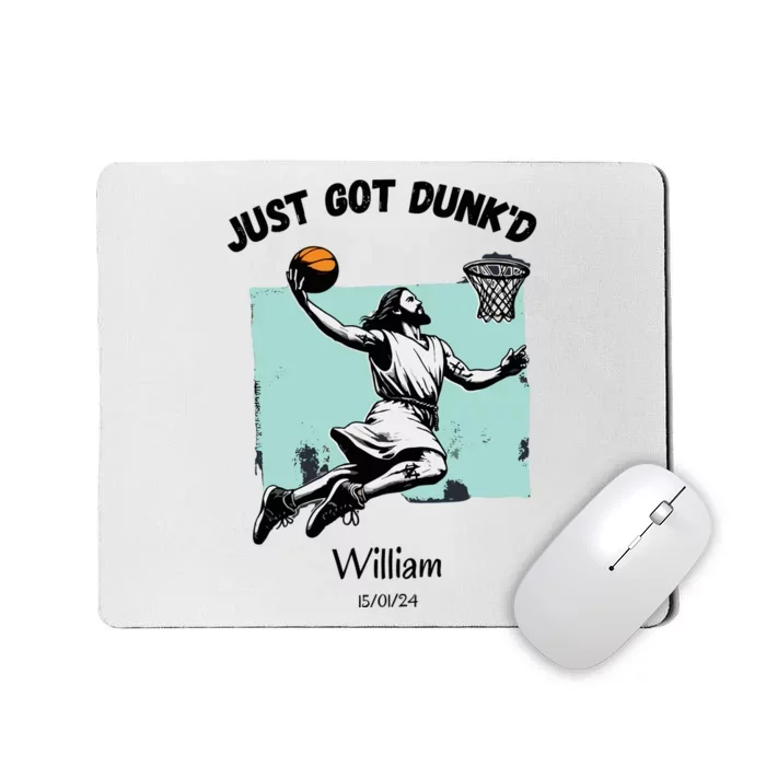 Baptism Gift Custom With Name & Date Just Got Dunked Bodysuit Baby Shower Gift C Mousepad