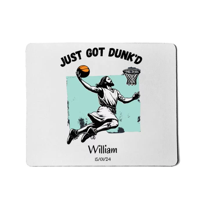 Baptism Gift Custom With Name & Date Just Got Dunked Bodysuit Baby Shower Gift C Mousepad