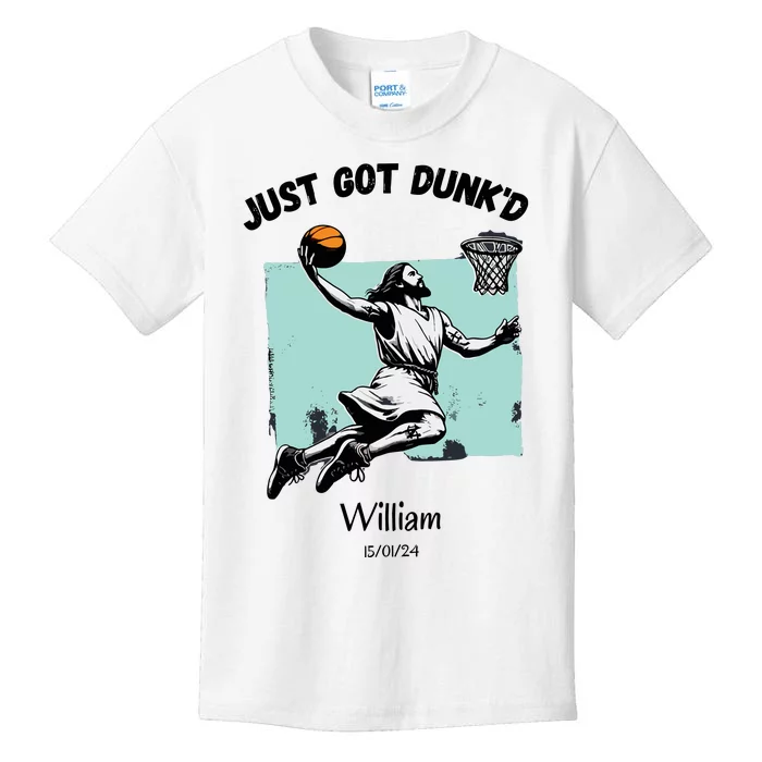 Baptism Gift Custom With Name & Date Just Got Dunked Bodysuit Baby Shower Gift C Kids T-Shirt