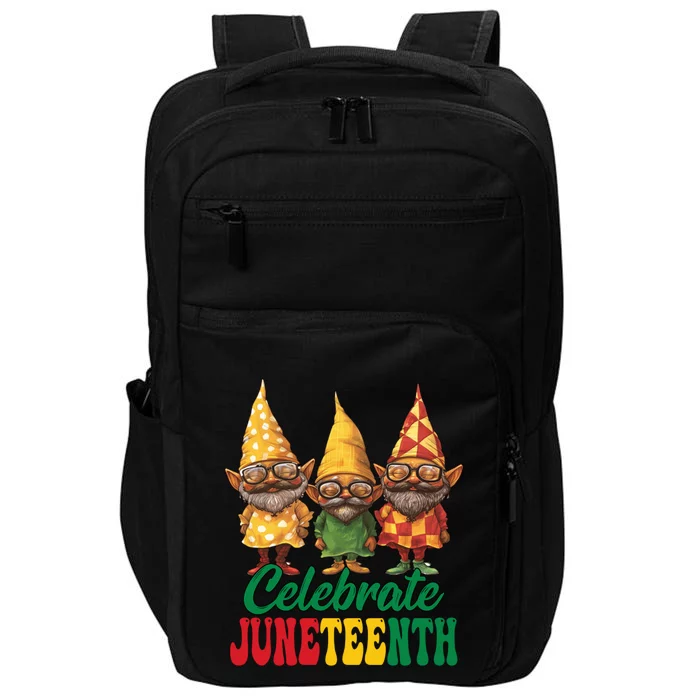 Black Gnomes Celebrate Junenth With My Gnomies Freedom Gift Impact Tech Backpack