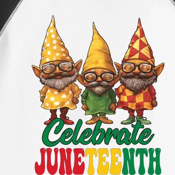 Black Gnomes Celebrate Junenth With My Gnomies Freedom Gift Toddler Fine Jersey T-Shirt