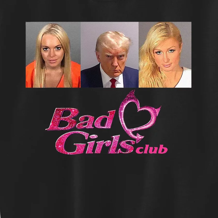 Bad Girls Club Donald Trump Mug Shot Kids Sweatshirt