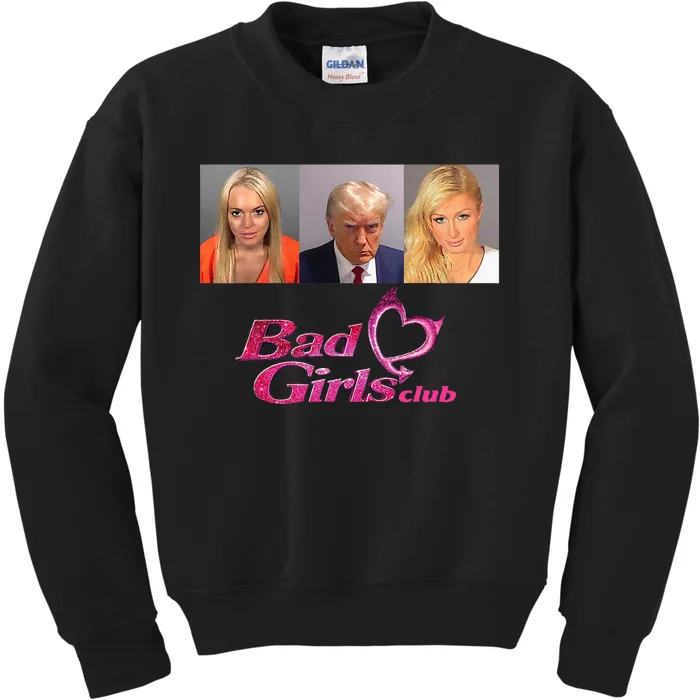 Bad Girls Club Donald Trump Mug Shot Kids Sweatshirt