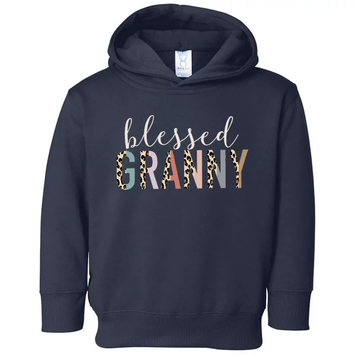 Blessed Granny Cute Leopard Print Toddler Hoodie