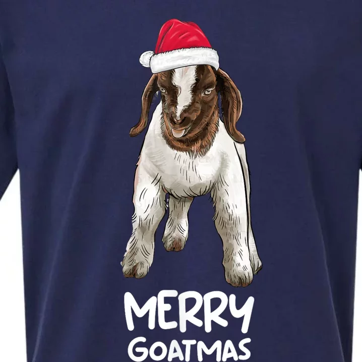 Boer Goat Christmas Merry Goatmas Sueded Cloud Jersey T-Shirt