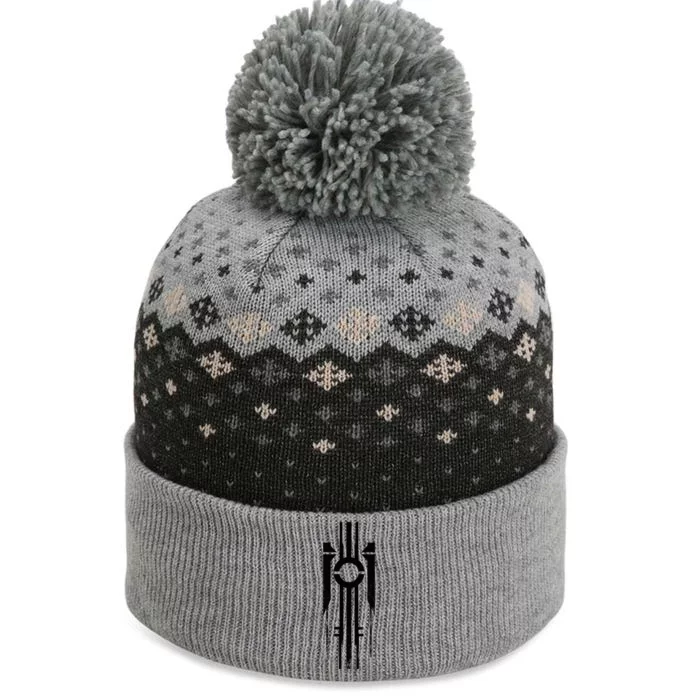 Black Geometric Cool Graphic S 6xl Graphic The Baniff Cuffed Pom Beanie