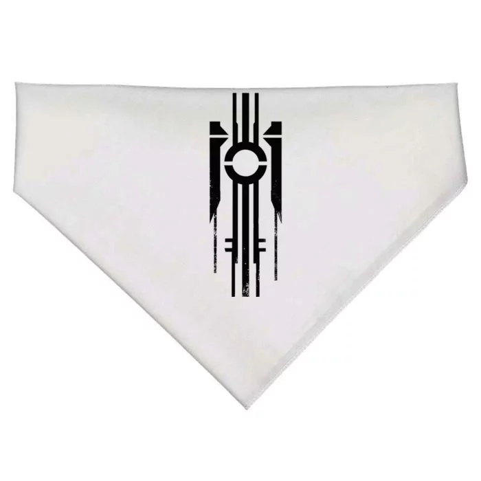 Black Geometric Cool Graphic S 6xl Graphic USA-Made Doggie Bandana