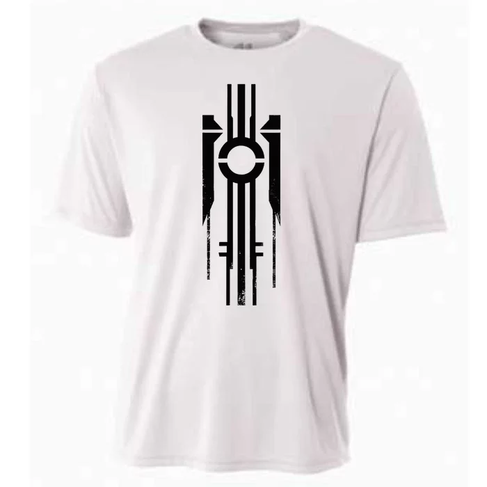 Black Geometric Cool Graphic S 6xl Graphic Cooling Performance Crew T-Shirt