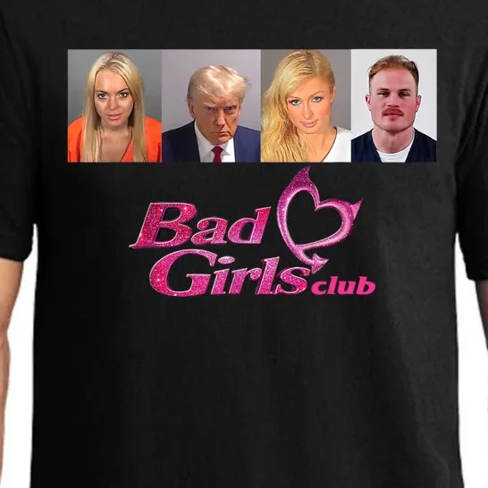 Bad Girls Club Trump 2024 Retro Zach Mugshot Pajama Set