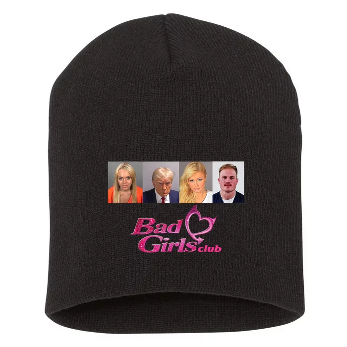 Bad Girls Club Trump 2024 Retro Zach Mugshot Short Acrylic Beanie