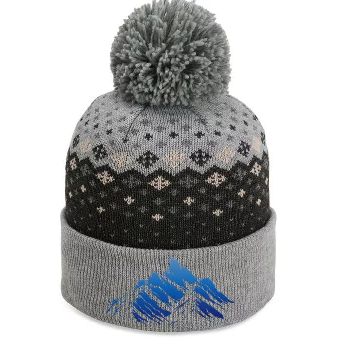 Blue Gradient Cool Graphic S 6xl Graphic The Baniff Cuffed Pom Beanie