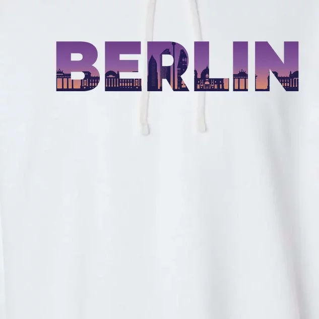 Berlin Germany City Garment-Dyed Fleece Hoodie