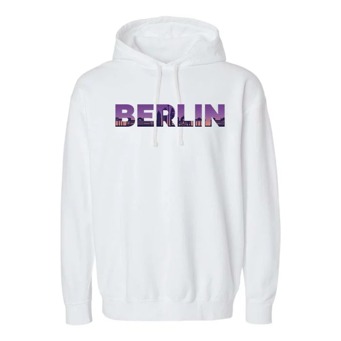 Berlin Germany City Garment-Dyed Fleece Hoodie