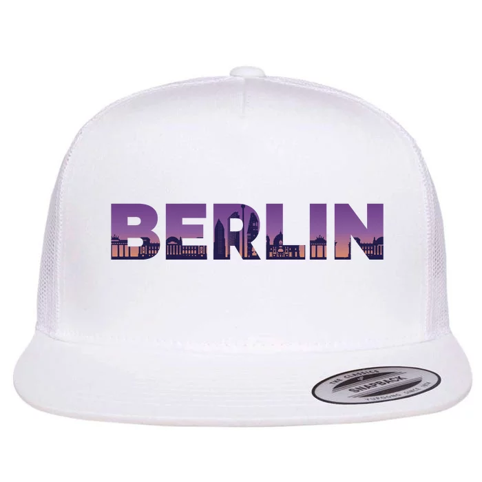 Berlin Germany City Flat Bill Trucker Hat