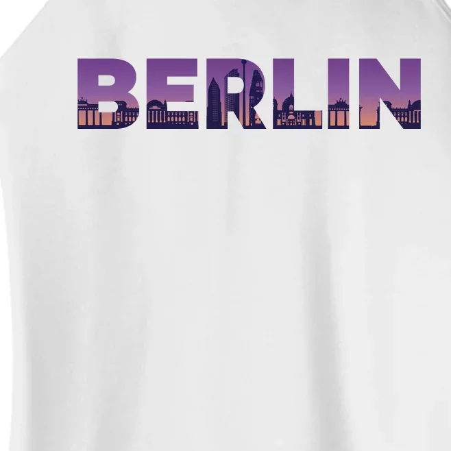 Berlin Germany City Women’s Perfect Tri Rocker Tank