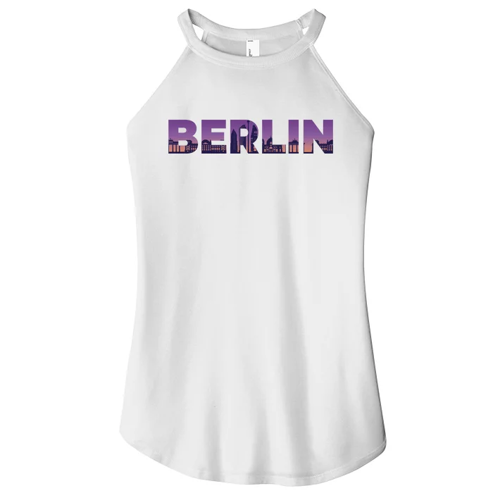 Berlin Germany City Women’s Perfect Tri Rocker Tank