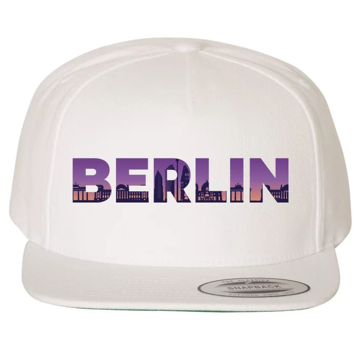 Berlin Germany City Wool Snapback Cap