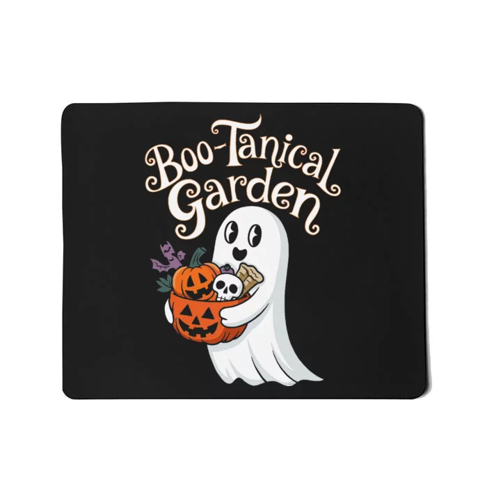 Bootanical Garden Cute Ghost Halloween Mousepad