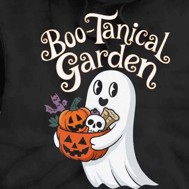 Bootanical Garden Cute Ghost Halloween Tie Dye Hoodie