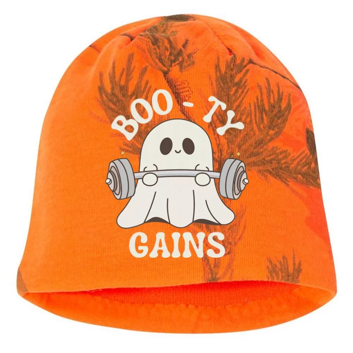 Booty Gains Cute Spooky Season Halloween Ghost Gym Kati - Camo Knit Beanie