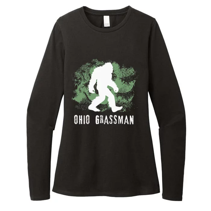 Bigfoot Grassman Cryptid Ohio Valley Park Sasquatch Womens CVC Long Sleeve Shirt