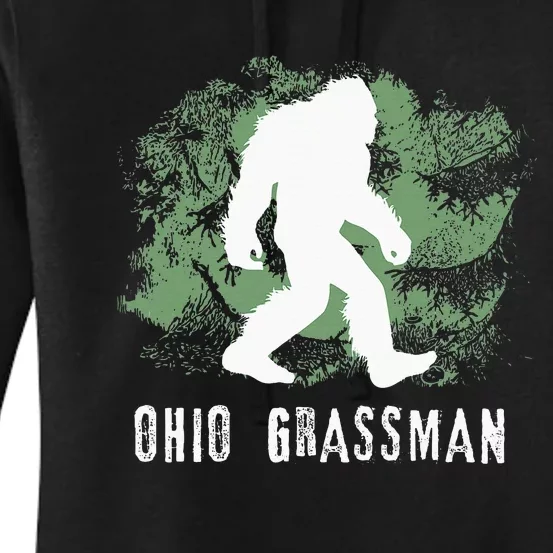 Bigfoot Grassman Cryptid Ohio Valley Park Sasquatch Women's Pullover Hoodie