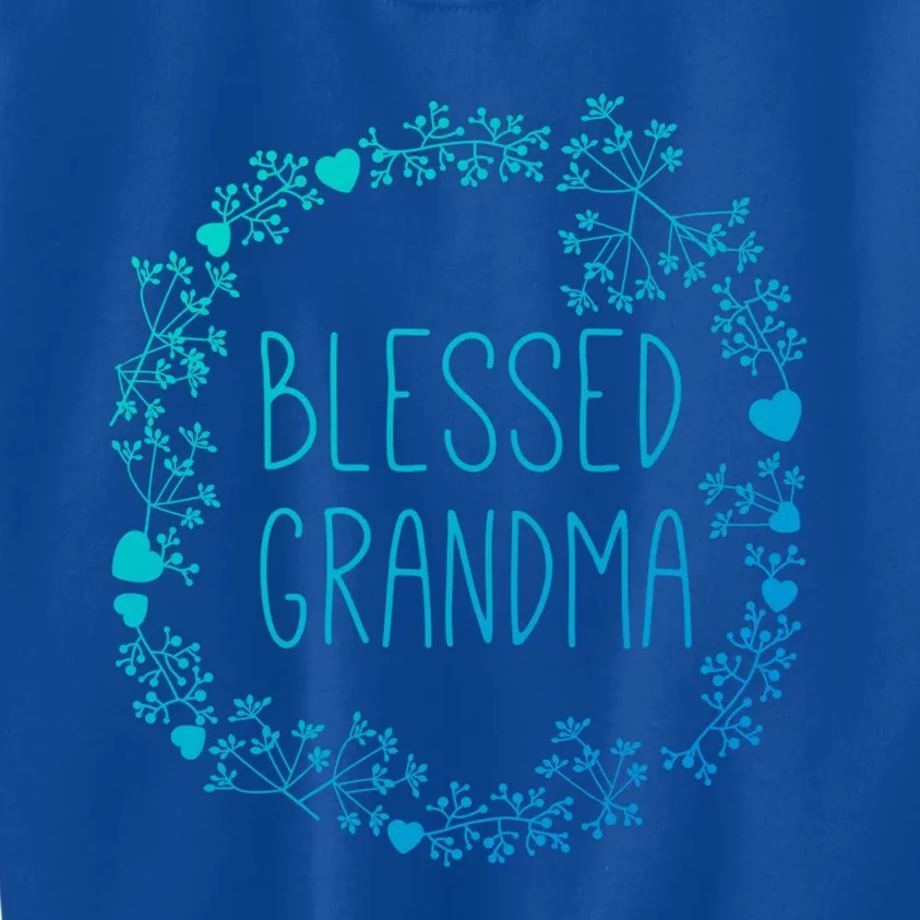 Blessed Grandma Christian Religious Funny Gift Best Grammy Ever Funny Gift Kids Sweatshirt