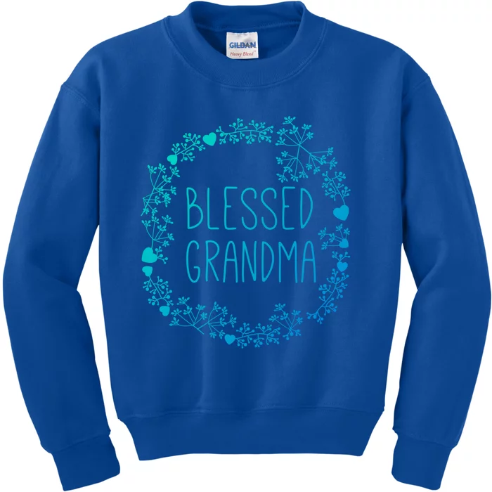 Blessed Grandma Christian Religious Funny Gift Best Grammy Ever Funny Gift Kids Sweatshirt