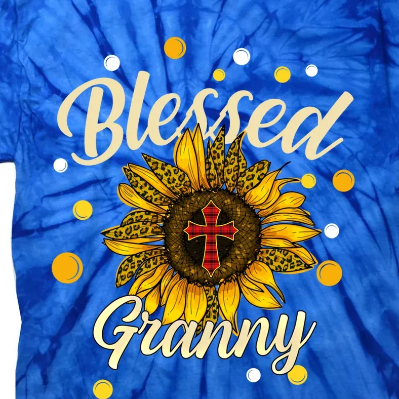 Blessed Granny Cross Sunflower Mother Day Gift Tie-Dye T-Shirt