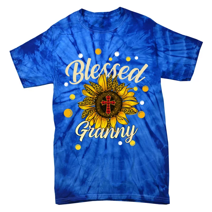 Blessed Granny Cross Sunflower Mother Day Gift Tie-Dye T-Shirt