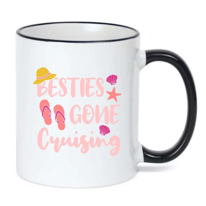 Besties Gone Cruising Ladies Friends Cruise Vacay Gift Black Color Changing Mug