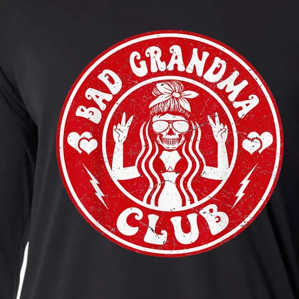 Bad Grandma Club Coffee Lovers Valentines Day Cooling Performance Long Sleeve Crew