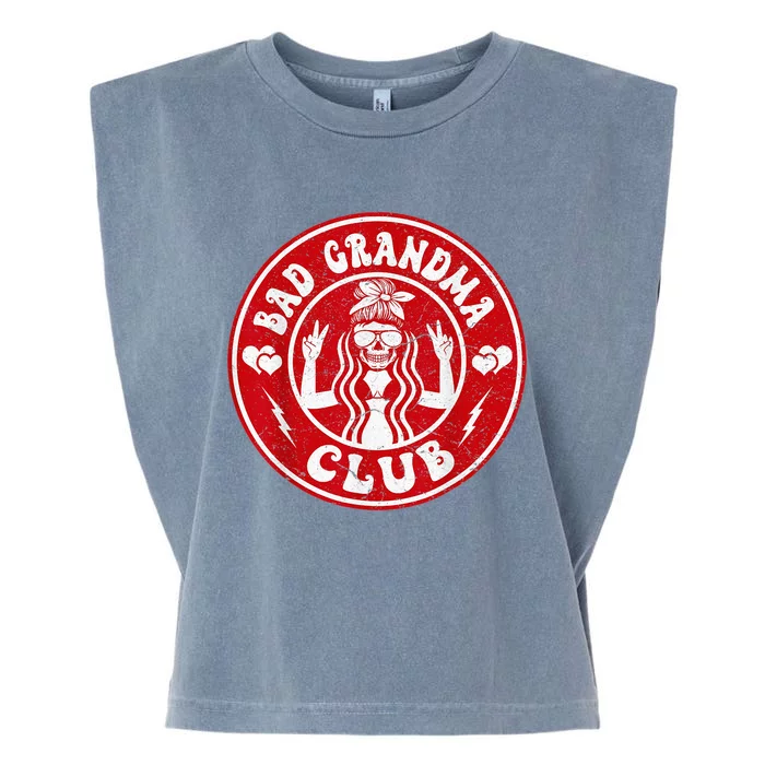 Bad Grandma Club Coffee Lovers Valentines Day Garment-Dyed Women's Muscle Tee