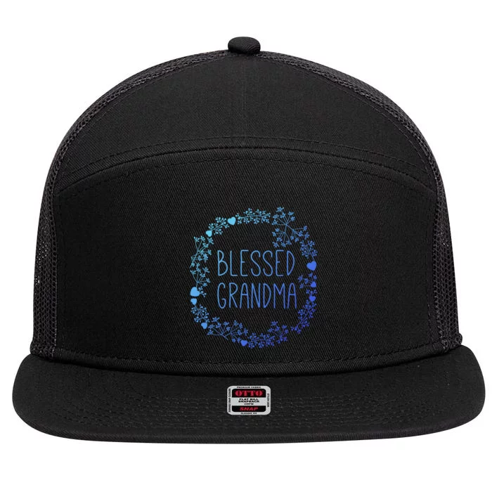 Blessed Grandma Christian Religious Gifts Best Grammy Ever 7 Panel Mesh Trucker Snapback Hat