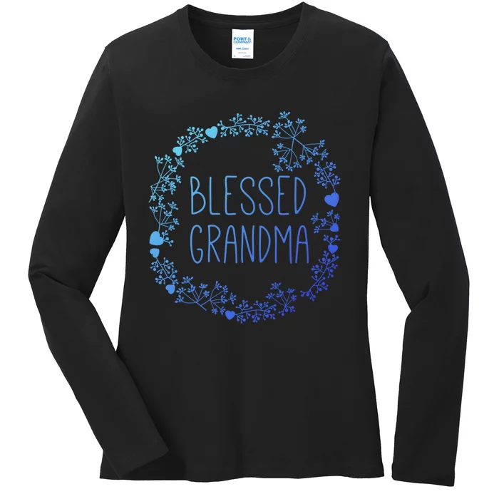 Blessed Grandma Christian Religious Gifts Best Grammy Ever Ladies Long Sleeve Shirt