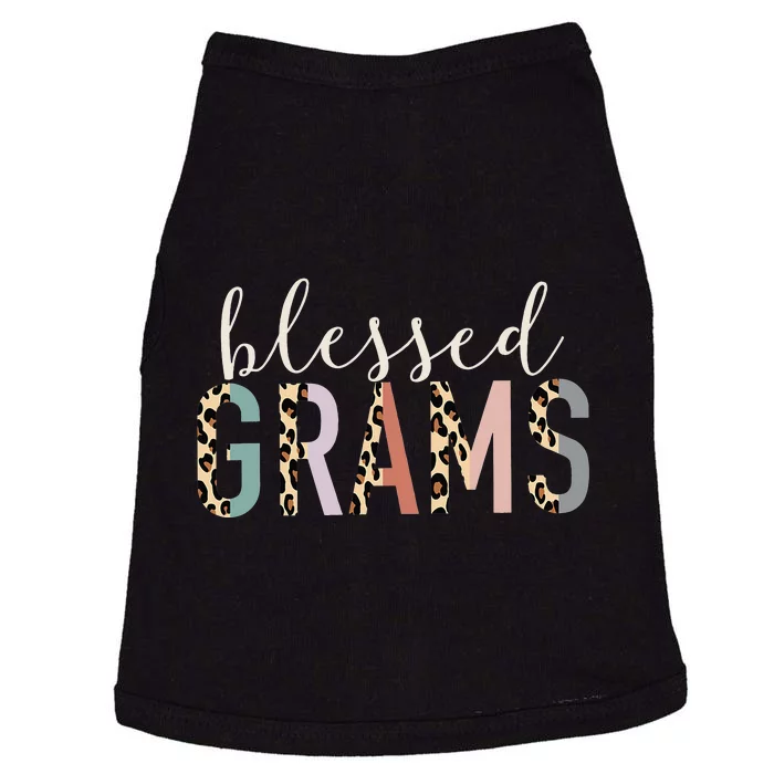 Blessed Grams Cute Leopard funny mother's day Doggie Tank