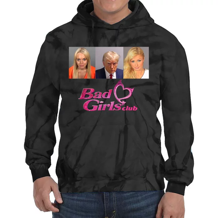 Bad Girls Club Donald Trump Mug Shot Tie Dye Hoodie