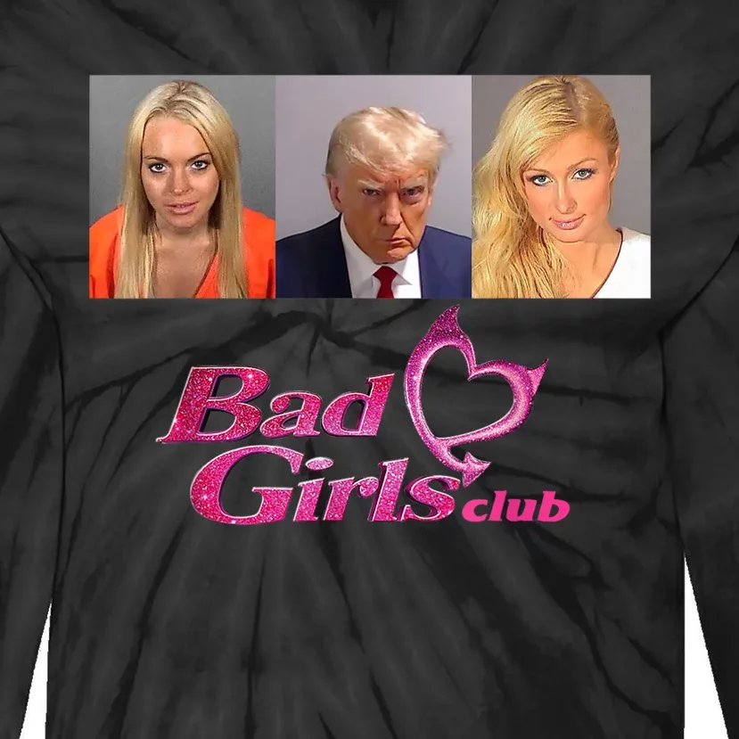 Bad Girls Club Donald Trump Mug Shot Tie-Dye Long Sleeve Shirt