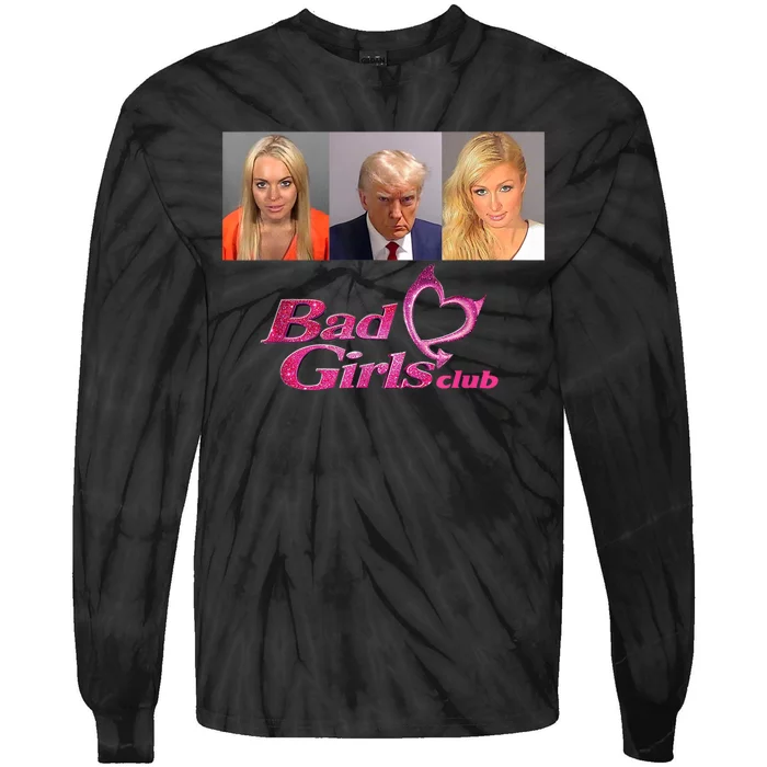 Bad Girls Club Donald Trump Mug Shot Tie-Dye Long Sleeve Shirt