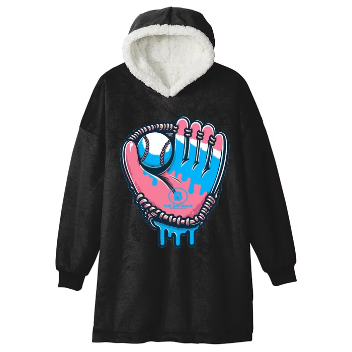 Baseball Glove Cotton Candy Drip Hooded Wearable Blanket